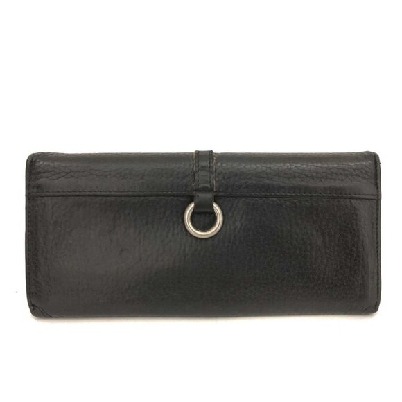 PRADA Logo Vitello Leather Long Bifold Wallet Black/8BH0110 - Picture 4 of 8